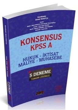 Savaş Yayınları 2020 KPSS A Grubu KONSENSUS Hukuk, İktisat, Maliye, Muhasebe 5 Deneme Çözümlü