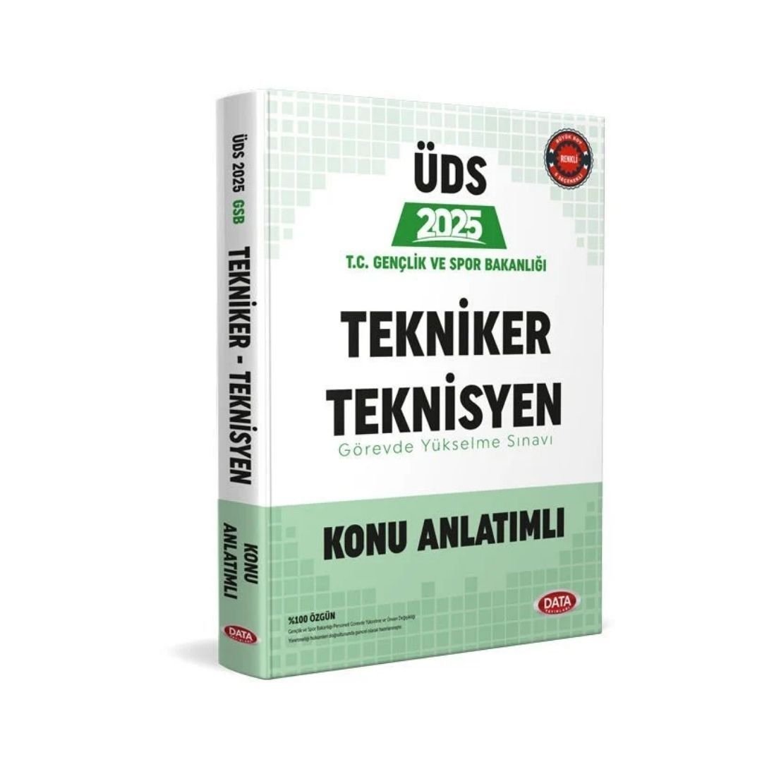 T.C. Gençlik ve Spor Bakanlığı Tekniker - Teknisyen ÜDS Konu Anlatımlı Data Yayınları