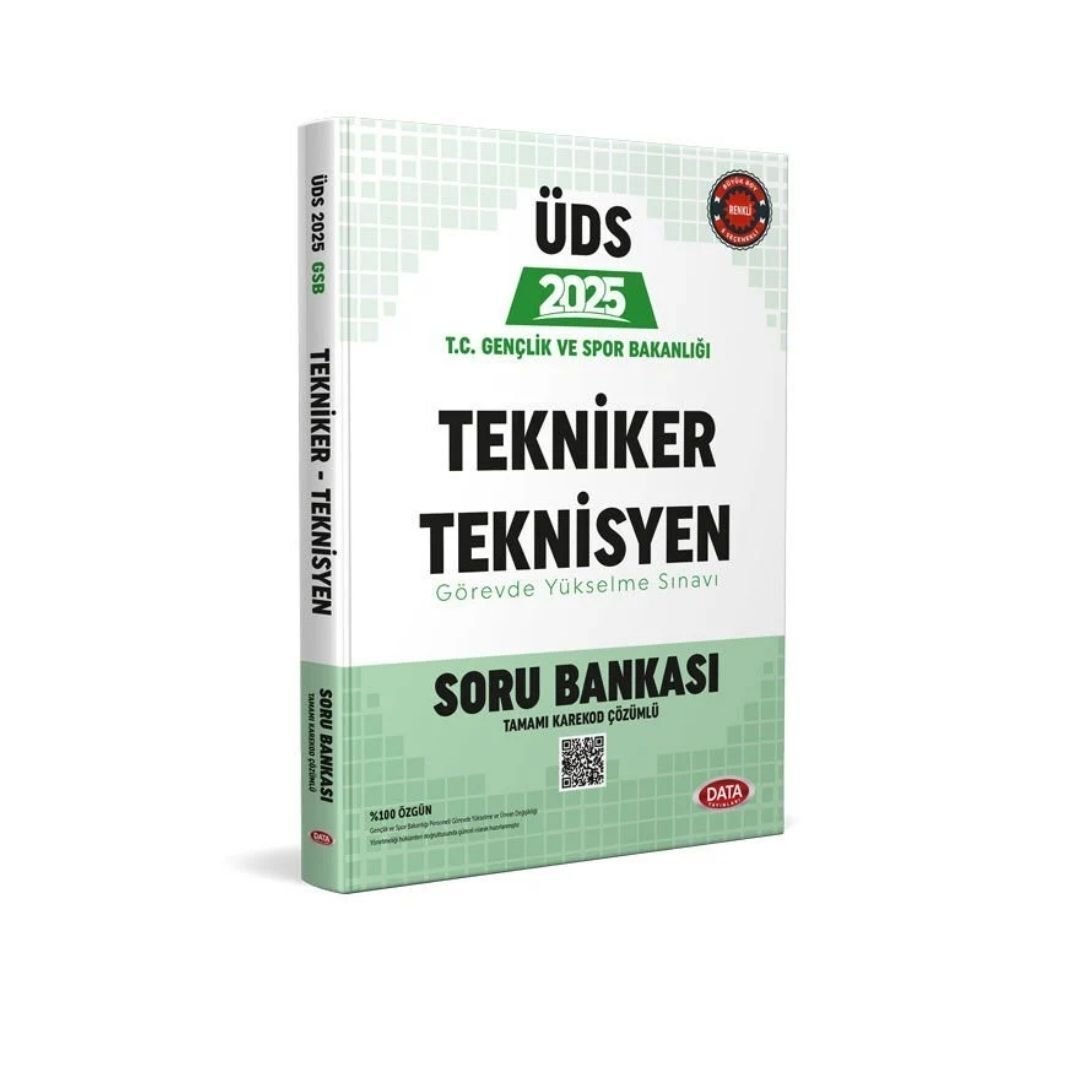 T.C. Gençlik ve Spor Bakanlığı Tekniker - Teknisyen ÜDS Soru Bankası Karekod Çözümlü Data Yayınları
