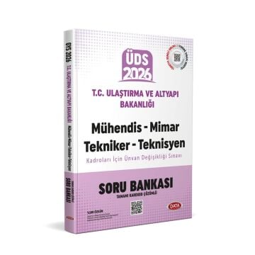 Data Yayınları 2026 ÜDS Ulaştırma ve Altyapı Bakanlığı Mühendis-Mimar-Tekniker-Teknisyen Kadroları Ünvan Değişikliği Sınavı Soru Bankası - Karekod Çözümlü