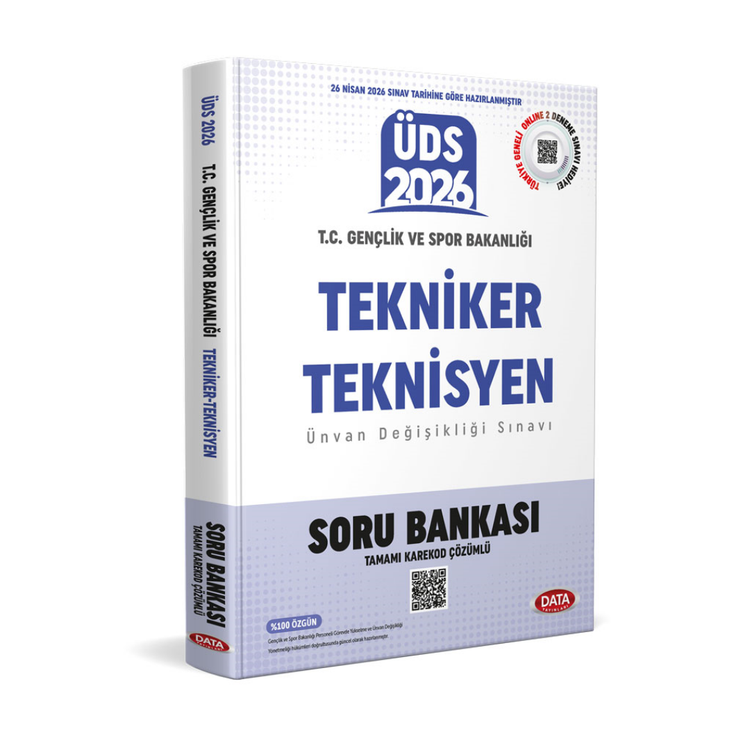 T.C. Gençlik ve Spor Bakanlığı Tekniker - Teknisyen ÜDS Soru Bankası Karekod Çözümlü Data Yayınları