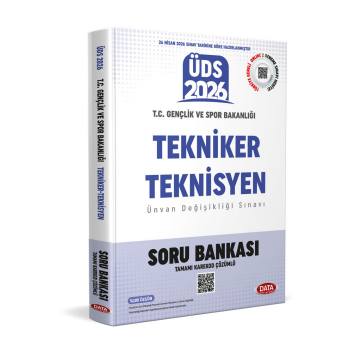 T.C. Gençlik ve Spor Bakanlığı Tekniker - Teknisyen ÜDS Soru Bankası Karekod Çözümlü Data Yayınları