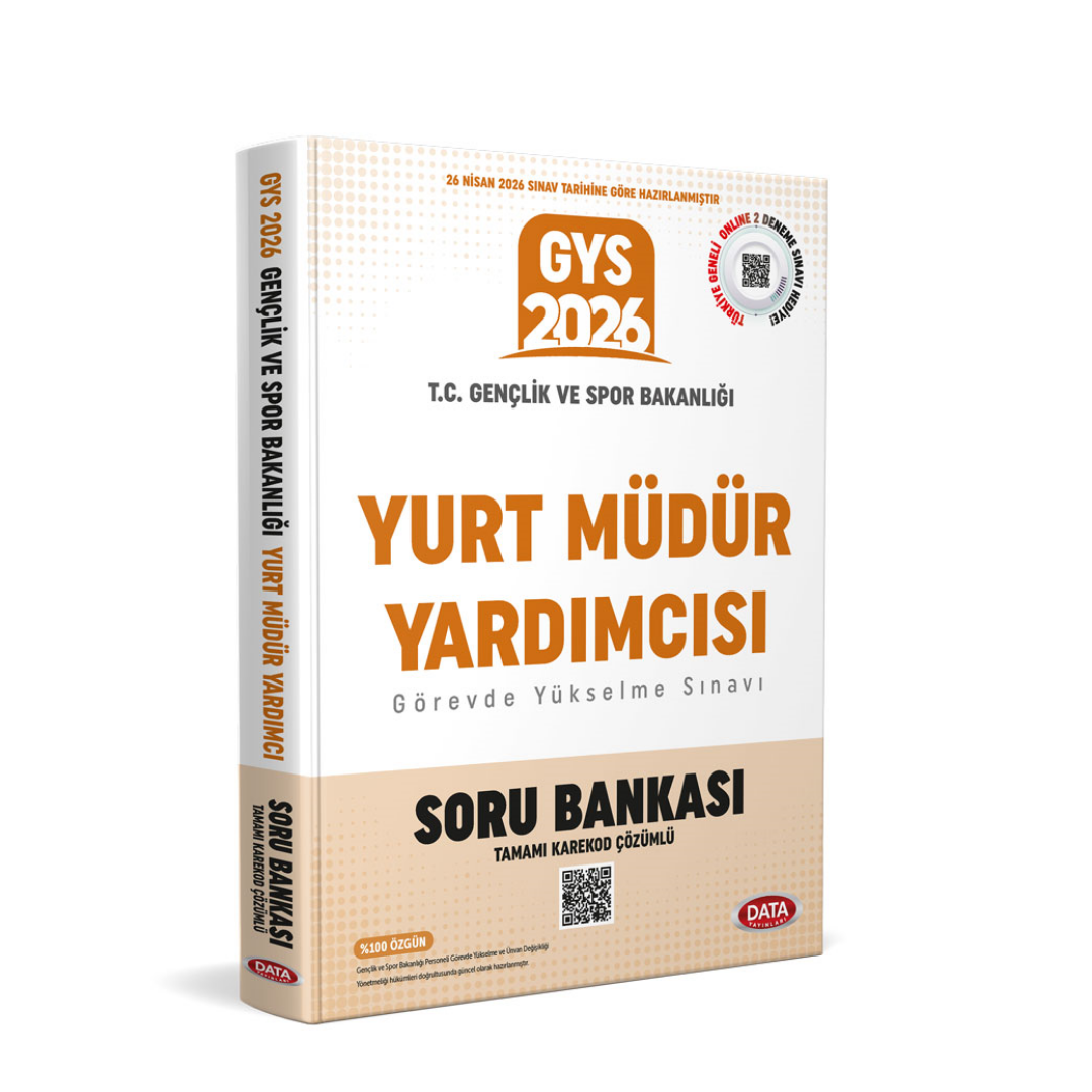 T.C. Gençlik ve Spor Bakanlığı Yurt Müdür Yardımcısı Soru Bankası - Karekod Çözümlü Data Yayınları
