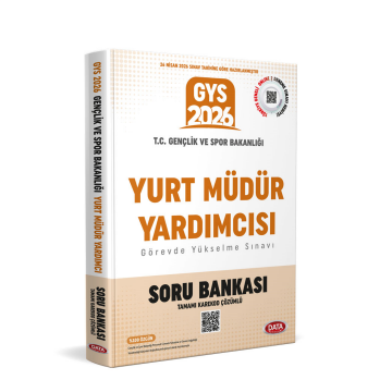 Data Yayınları 2026 GYS T.C. Gençlik ve Spor Bakanlığı Yurt Müdür Yardımcısı Soru Bankası - Karekod Çözümlü
