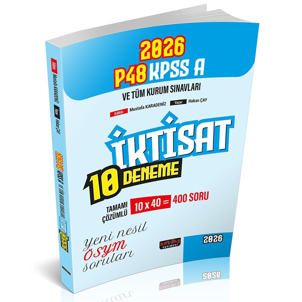 P48 KPSS A Grubu İktisat 10 Deneme Savaş Yayınları