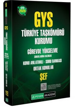 Pegem Yayınları 2026 GYS Türkiye Taşkömürü Kurumu Görevde Yükselme Sınavlarına Hazırlık Konu Anlatımlı Soru Bankası Ortak Konular ŞEF