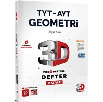 3D Yayınları TYT-AYT Geometri Video Destekli Defter 2. Kitap