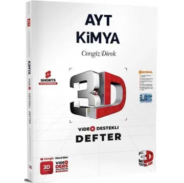 3D Yayınları AYT Kimya Video Destekli Defter