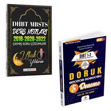 Dijital Hoca Dhbt-Mbsts Ders Notları 2018-2020-2022 Çıkmış Soru Çözümleri ve Dizgi Kitap 5 Deneme Seti