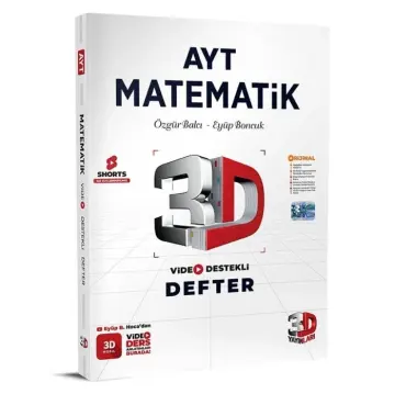 3D Yayınları AYT Matematik Video Destekli Defter