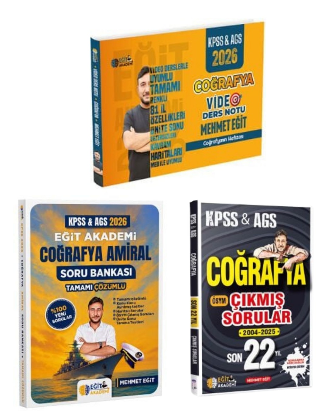 2026 KPSS MEB AGS Coğrafya Video Ders Notu, Soru Bankası ve Son 22 Yıl Çıkmış Sorular Seti Mehmet Eğit Eğit Akademi