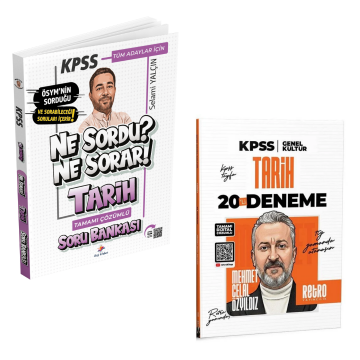 Dizgi Kitap 2026 Ne Sordu Ne Sorar KPSS Tarih Soru Bankası ve KPSS Tarih 20 Deneme Retro Yayıncılık Seti