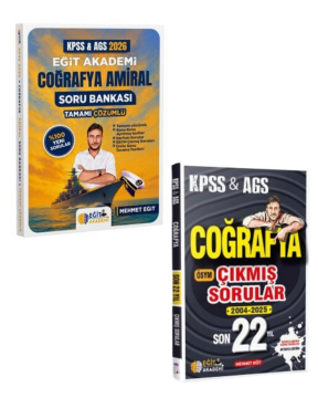 2026 KPSS MEB AGS Coğrafya Soru Bankası ve Son 22 Yıl Çıkmış Sorular Seti Mehmet Eğit Eğit Akademi