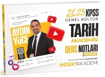 2025 KPSS Tarih Akademisi Video Ders Notları - Aydın Yüce  İndeks Akademi Yayıncılık