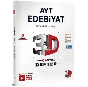 3D Yayınları AYT Edebiyat Video Destekli Defter