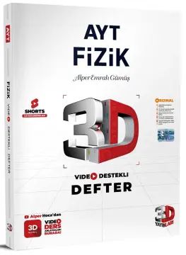 3D Yayınları AYT Fizik Video Destekli Defter