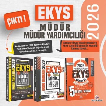 Dizgi Kitap 2026 MEB EKYS Müdür ve Müdür Yardımcılığı Konu Anlatımı, Soru Bankası ve 5 Deneme Seti Fatih Sesli 5. Baskı