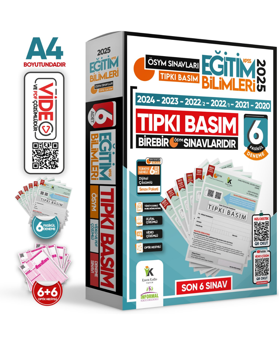 2025 KPSS EĞİTİM BİLİMLERİ ÖSYM Tıpkı Basım Çıkmış Soru 6lı Deneme Paketi Video Çözümlü Türkiye Geneli İnformal Yayınları