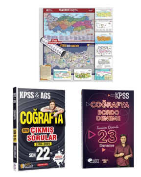 KPSS Efsane 10 lu Harita, Son 22 Yıl Coğrafya Çıkmış Sorular ve Bordo 23 Deneme Seti Mehmet Eğit Eğit Akademi