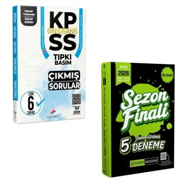 Dizgi Kitap 2026 KPSS Ön Lisans Genel Yetenek Genel Kültür Son 6 Yıl Çıkmış Sorular ve Pegem Yayınları Sezon Finali 5 Deneme Seti