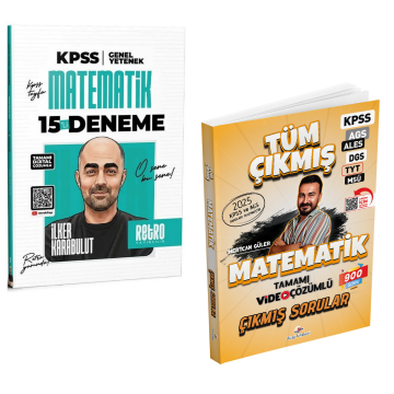 Dizgi Kitap 2026 Matematik Tüm Sınavlar Tamamı Video Çözümlü Çıkmış Sorular ve Retro Yayıncılık KPSS Matematik 15 Deneme Çözümlü Seti