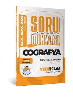 Yediiklim Yayınları 2026 KPSS AGS Genel Kültür Coğrafya Tamamı Video Çözümlü Soru Dünyası