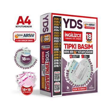2026 YDS İngilizce ÖSYM Tıpkı Basım Çıkmış Soru 18li Deneme Paketi Video/PDF Çözümlü Türkiye Geneli İnformal Yayınları
