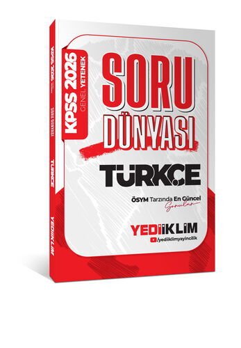 2026 KPSS Genel Yetenek Türkçe Soru Dünyası Yediiklim Yayınları