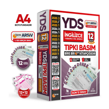 2026 YDS İngilizce ÖSYM Tıpkı Basım Çıkmış Soru 12li Deneme Paketi Video/PDF Çözümlü Türkiye Geneli İnformal Yayınları