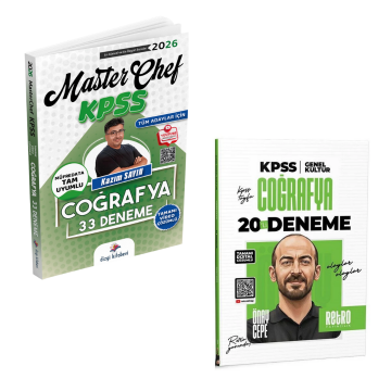 Dizgi Kitap 2026 KPSS Coğrafya Tamamı Video Çözümlü 33 Deneme ve Retro Yayıncılık Coğrafya 20 Deneme Seti
