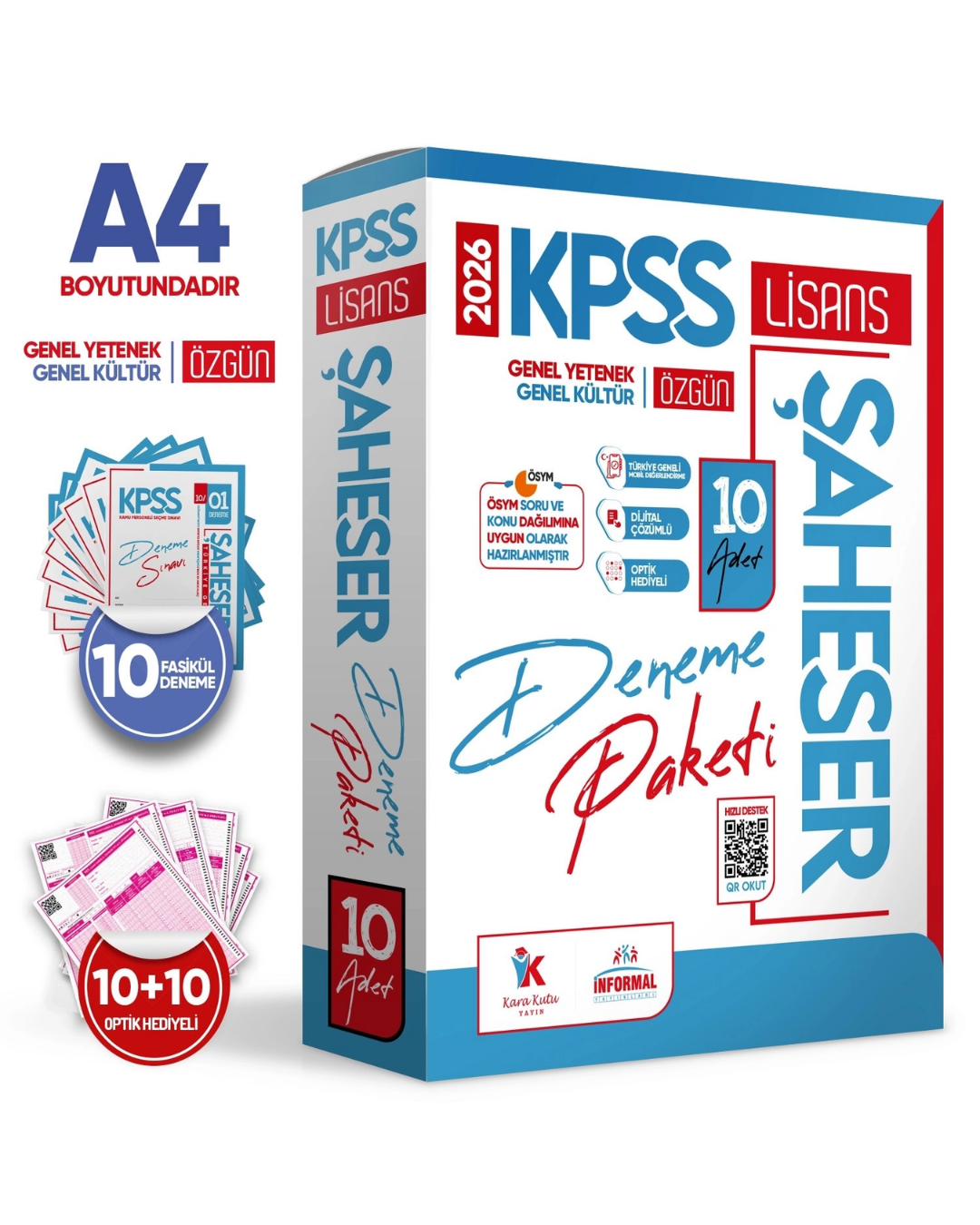 2026 KPSS GYGK ŞAHESER Türkiye Geneli Kurumsal 10lu Dijital Çözümlü Paket Deneme İnformal Yayınları