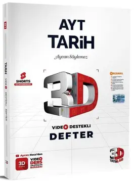 3D Yayınları AYT Tarih Video Destekli Defter