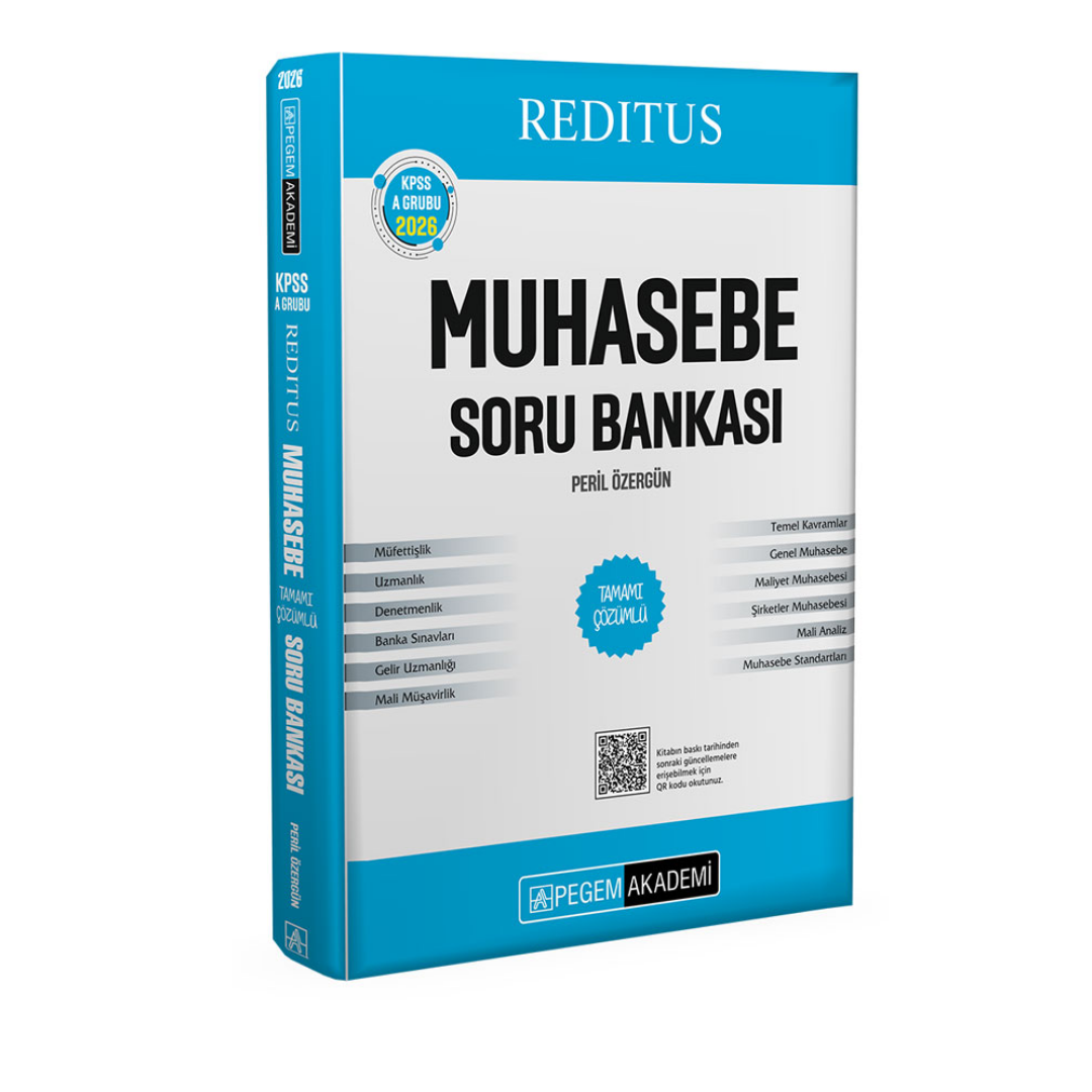 2026 KPSS A Grubu Reditus Muhasebe Tamamı Çözümlü Soru Bankası Pegem Akademi