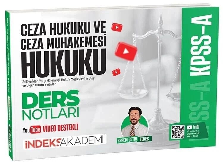 KPSS A Grubu Ceza Hukuku ve Ceza Muhakemesi Hukuku Video Ders Notları Kerem Çetin Tekeş İndeks Akademi Yayıncılık