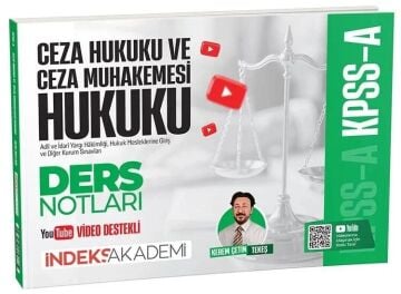 KPSS A Grubu Ceza Hukuku ve Ceza Muhakemesi Hukuku Video Ders Notları Kerem Çetin Tekeş İndeks Akademi Yayıncılık