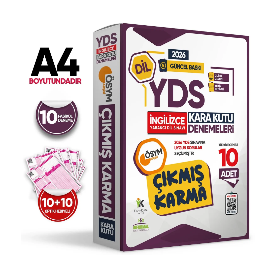 2026 YDS İNGİLİZCE ÖSYM Çıkmış Karma Kara Kutu Deneme Paketi 10lu Dijital Cevaplı İnformal Yayınları