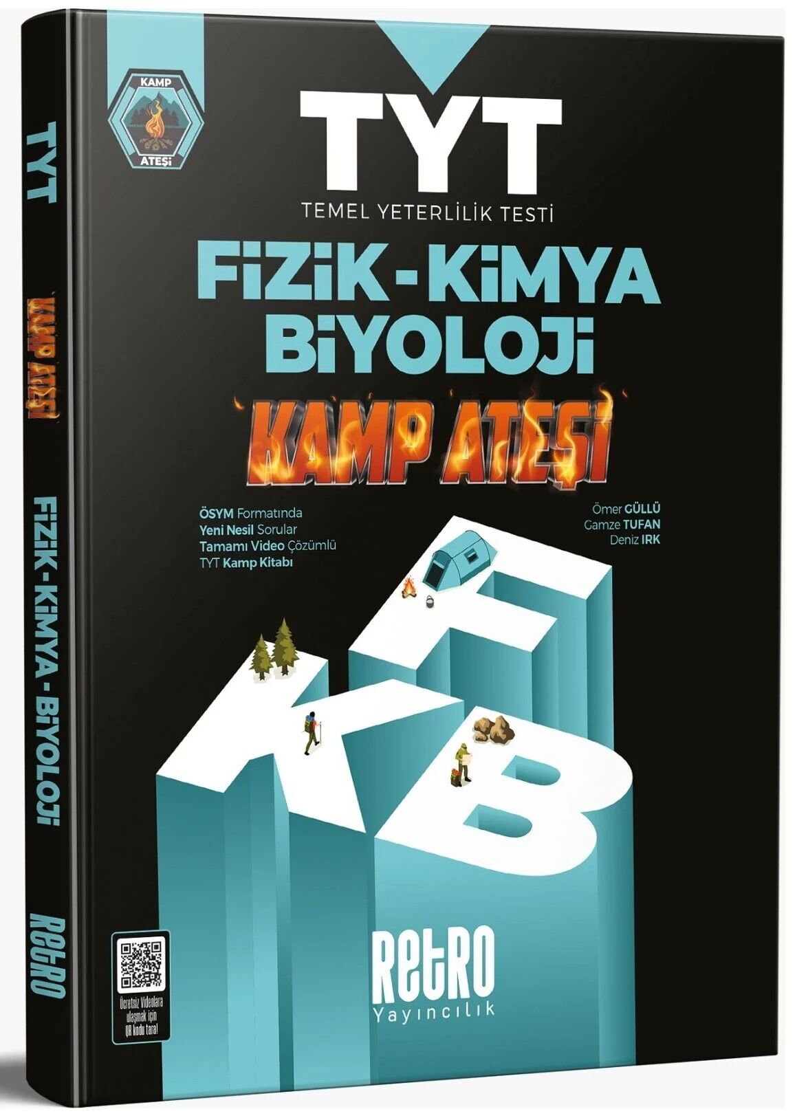 YKS TYT FKB Fizik Kimya Biyoloji Kamp Ateşi Soru Bankası Çözümlü Retro Yayıncılık
