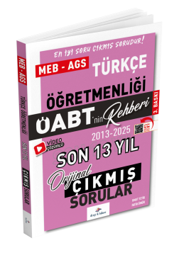 Dizgi Kitap 2026 Meb Ags ÖABT Türkçe Öğretmenliği Öabt'nin Rehberi Konularına Göre Tasnif Edilmiş Son 13 Yıl Orijinal Video Çözümlü Çıkmış Sınav Soruları Umut Tetik