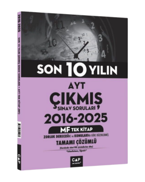 Çap Yayınları AYT MF Tek Kitap Son 10 Yılın Çıkmış Soruları (2016-2025)