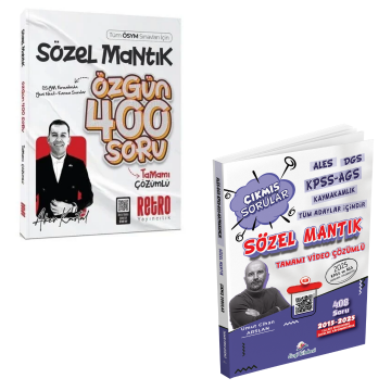 Dizgi Kitap ALES DGS KPSS AGS Kaymakamlık Tüm Adaylar Sözel Mantık Çıkmış Sorular ve Tüm ÖSYM Sınavları için Sözel Mantık Özgün 400 Soru Bankası Retro Yayıncılık Seti