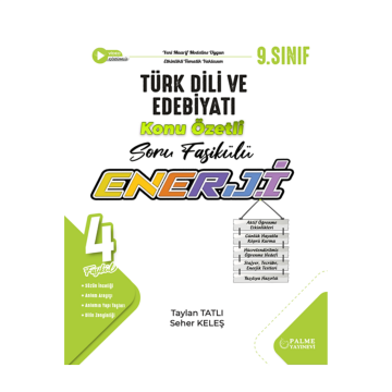 Palme Yayınları 9. Sınıf Türk Dili ve Edebiyatı Enerji Konu Özetli Soru Fasikülleri