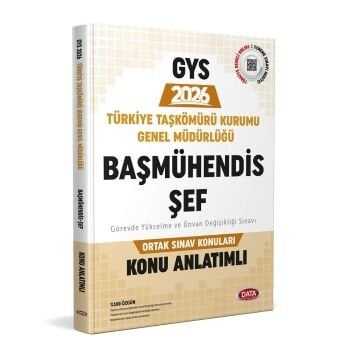 Data Yayınları 2026 GYS Türkiye Taşkömürü Kurumu Genel Müdürlüğü Başmühendis-Şef Ortak Alan Konu Anlatımlı