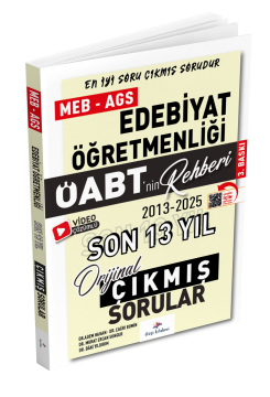 Dizgi Kitap 2026 Meb Ags ÖABT Türk Dili ve Edebiyatı Öğretmenliği Öabt'nin Rehberi Konularına Göre Tasnif Edilmiş Son 13 Yıl Orijinal Video Çözümlü Çıkmış Sınav Soruları