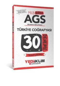 2025 MEB AGS Türkiye Coğrafyası Tamamı Çözümlü 30 Deneme Yediiklim Yayınları
