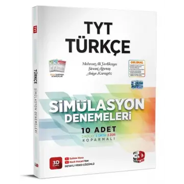 3D Yayınları TYT Türkçe Simülasyon Denemeleri Detaylı Video Çözümlü