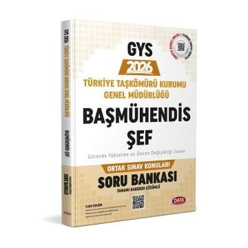 Data Yayınları 2026 GYS Türkiye Taşkömürü Kurumu Genel Müdürlüğü Başmühendis-Şef Ortak Alan Soru Bankası