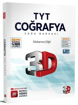 3D Yayınları TYT Coğrafya Tamamı Video Çözümlü Soru Bankası