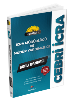 Dizgi Kitap Cebri İcra İcra Müdürlüğü ve Müdür Yardımcılığı Soru Bankası 2024