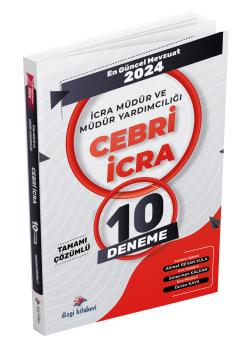 Dizgi Kitap Cebri İcra İcra Müdürlüğü Ve Müdür Yardımcılığı Tamamı Çözümlü 10 Deneme Sınavı 2024
