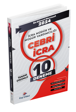 Dizgi Kitap 2024 Cebri İcra İcra Müdürlüğü Ve Müdür Yardımcılığı Tamamı Çözümlü 10 Deneme Sınavı